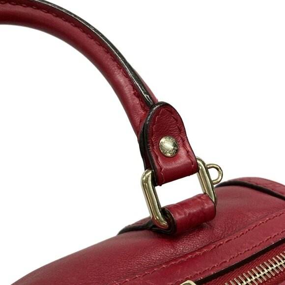 Authentic GUCCI Small Guccissima Red Leather Handbag br434-112025 - Picture 8 of 15